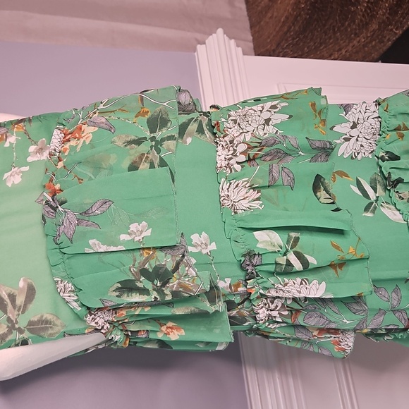 Maxsport Lush Verdant Tiered Ruffle Mini Dress - Picture 8 of 14